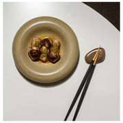 Nordic Kiln Baked Thick Bread Plate Deep Plates Restaurant Retro Cold Dish Bowl