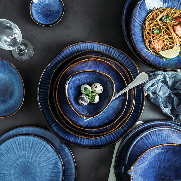 Modern blue plates