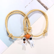 A Pair Of Adjustable Hair Ropes For Lovers Bracelet