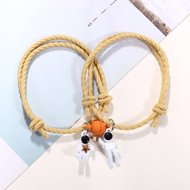A Pair Of Adjustable Hair Ropes For Lovers Bracelet