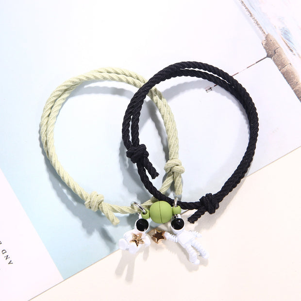 A Pair Of Adjustable Hair Ropes For Lovers Bracelet