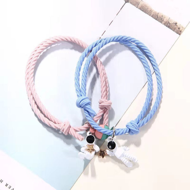 A Pair Of Adjustable Hair Ropes For Lovers Bracelet