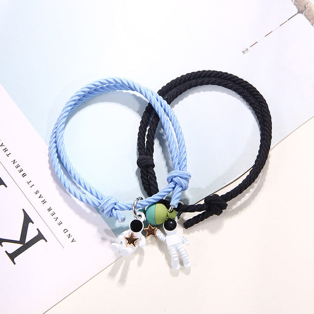 A Pair Of Adjustable Hair Ropes For Lovers Bracelet