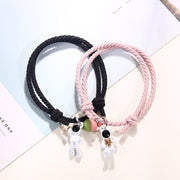 A Pair Of Adjustable Hair Ropes For Lovers Bracelet