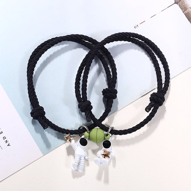 A Pair Of Adjustable Hair Ropes For Lovers Bracelet