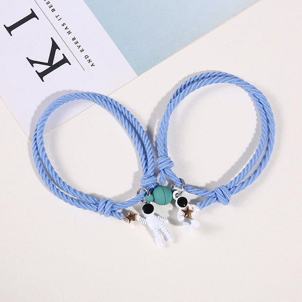 A Pair Of Adjustable Hair Ropes For Lovers Bracelet