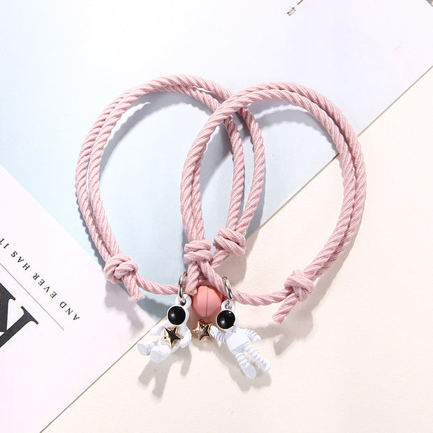 A Pair Of Adjustable Hair Ropes For Lovers Bracelet