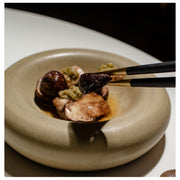 Nordic Kiln Baked Thick Bread Plate Deep Plates Restaurant Retro Cold Dish Bowl