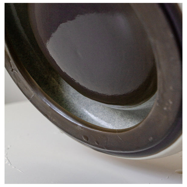 Nordic Kiln Baked Thick Bread Plate Deep Plates Restaurant Retro Cold Dish Bowl